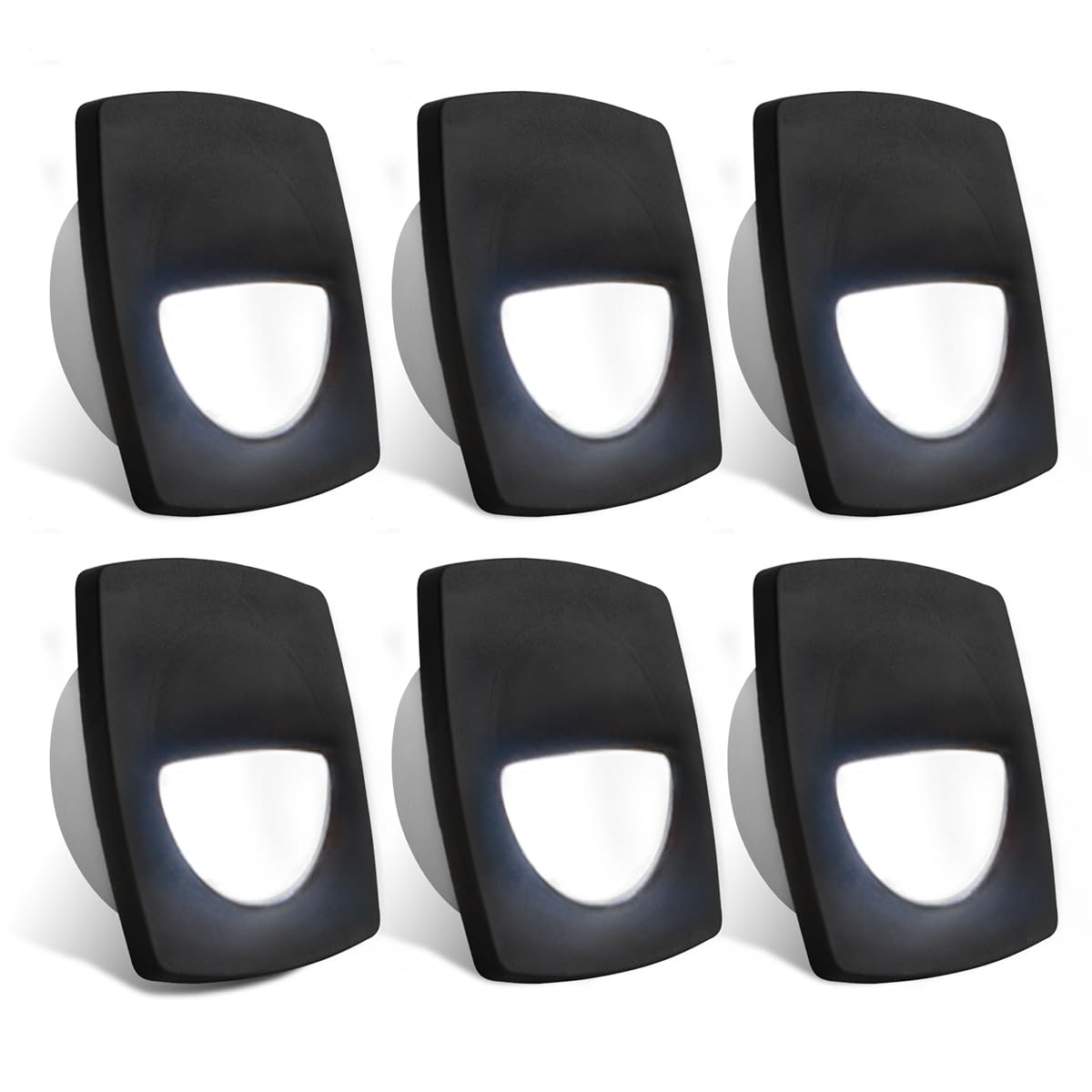 Dream Lighting 12Volt Led Black Recessed Companion Way Courtesy Light For Marine Ship Boat Cabin, Rv Stair Step Light, Exterior