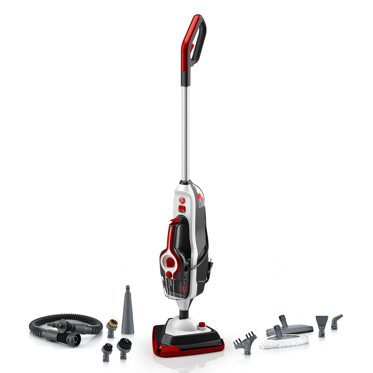 Hoover Steam Complete Pet Steam Mop, Cleaner For Tile And Hard Floor, Wh21000, White , 11 In X 8.75 In X 25 In