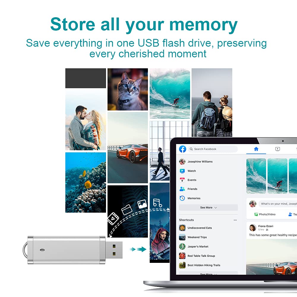 Kexin 10 Pack 32 Gb Flash Drive 32Gb Usb Flash Drive Thumb Drive Usb2.0 Metal Pen Shape Memory Stick Silver 10 Pack