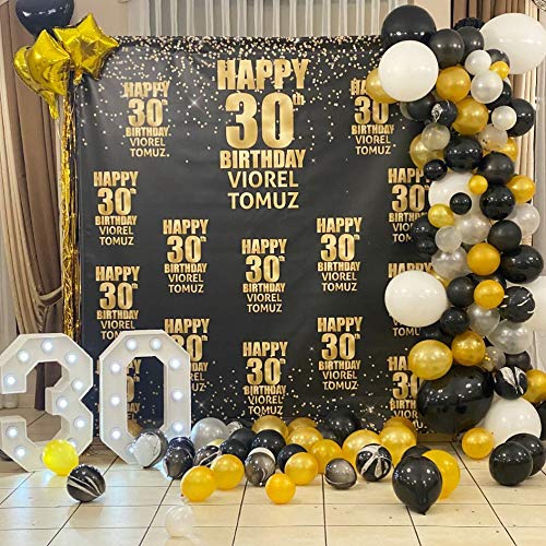 Aktop 8X8 Ft Heavy Duty Backdrop Banner Stand Kit, Adjustable Photography Step And Repeat Stand For Parties, Portable Trade Show