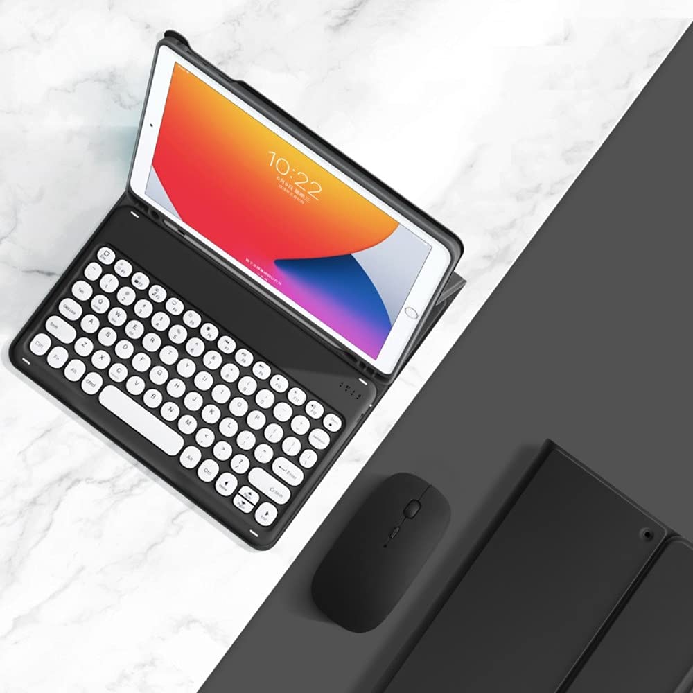 YEEHi Keyboard Case with Mouse for iPad Pro 11 4th Generation 2022 Color Keyboard Circular Key Caps Cute Candy Colors Bluetooth 