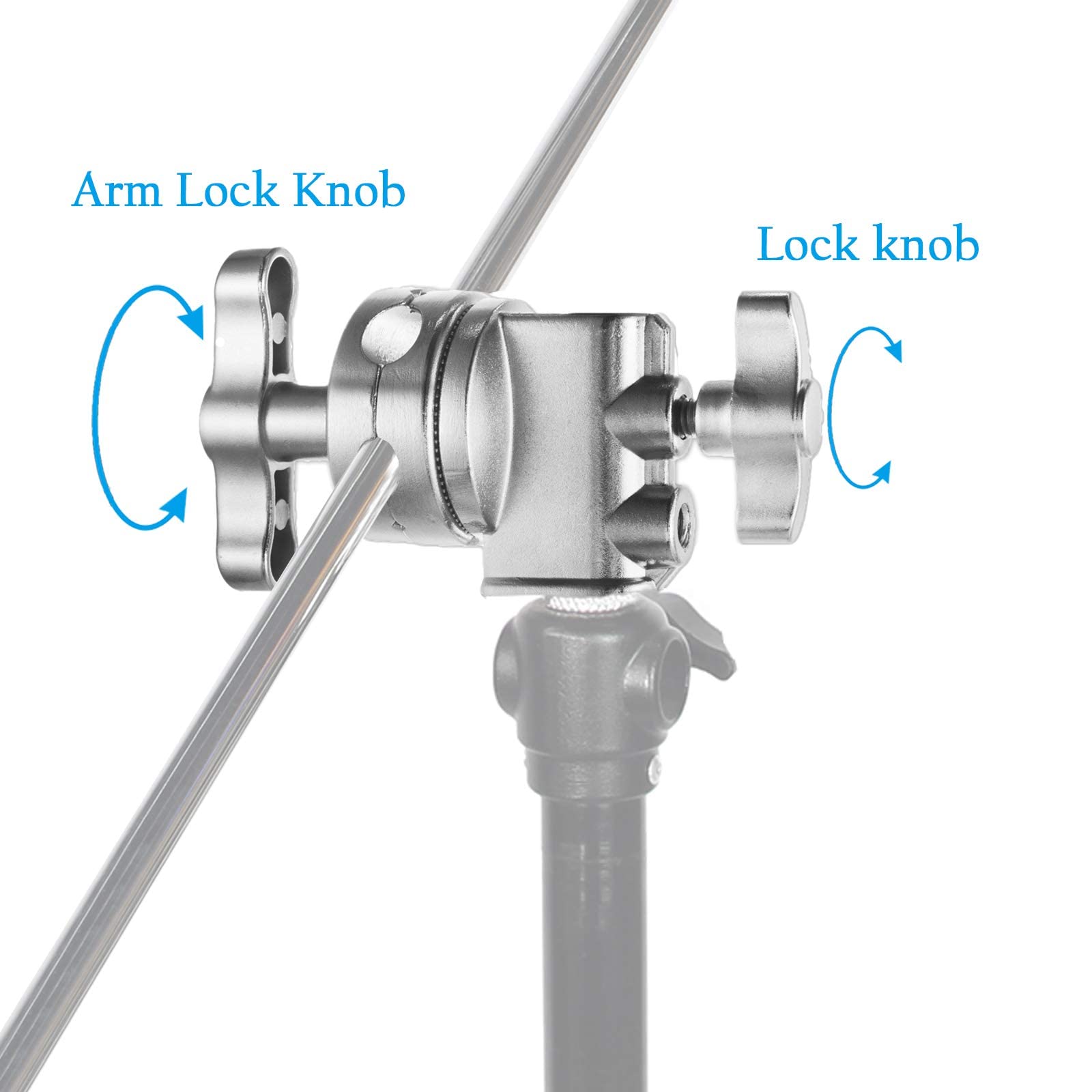 Selens 2.5 Inch Heavy Duty Grip Head, Multi Functional Swivel Head Clamp Holder Bracket Adapter With 4, 8, 11, 16Mm Mount For Li