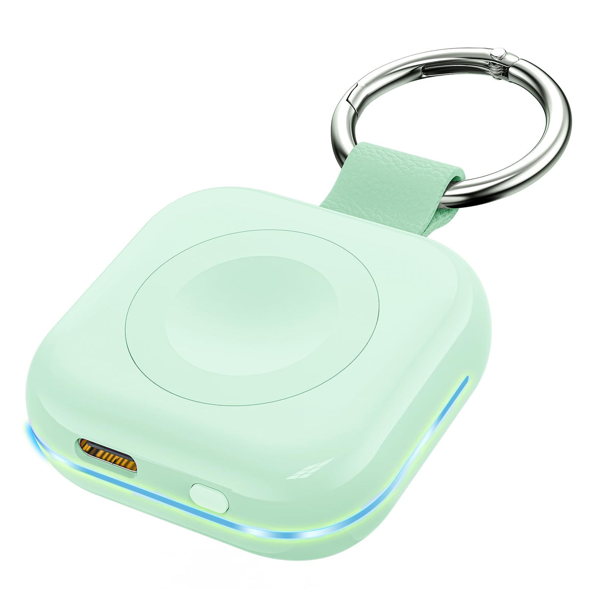 Huoto For Portable Apple Watch Charger, Mini Purse Keychain 1200Mah Iwatch Charger Power Bank Wireless Battery Pack Travel Smart