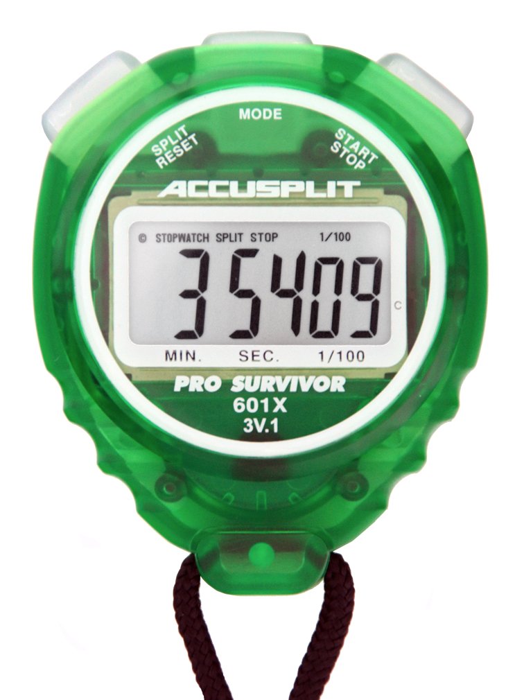 Accusplit Pro Survivor   A601X Stopwatch, Clock, Extra Large Display (Lime)