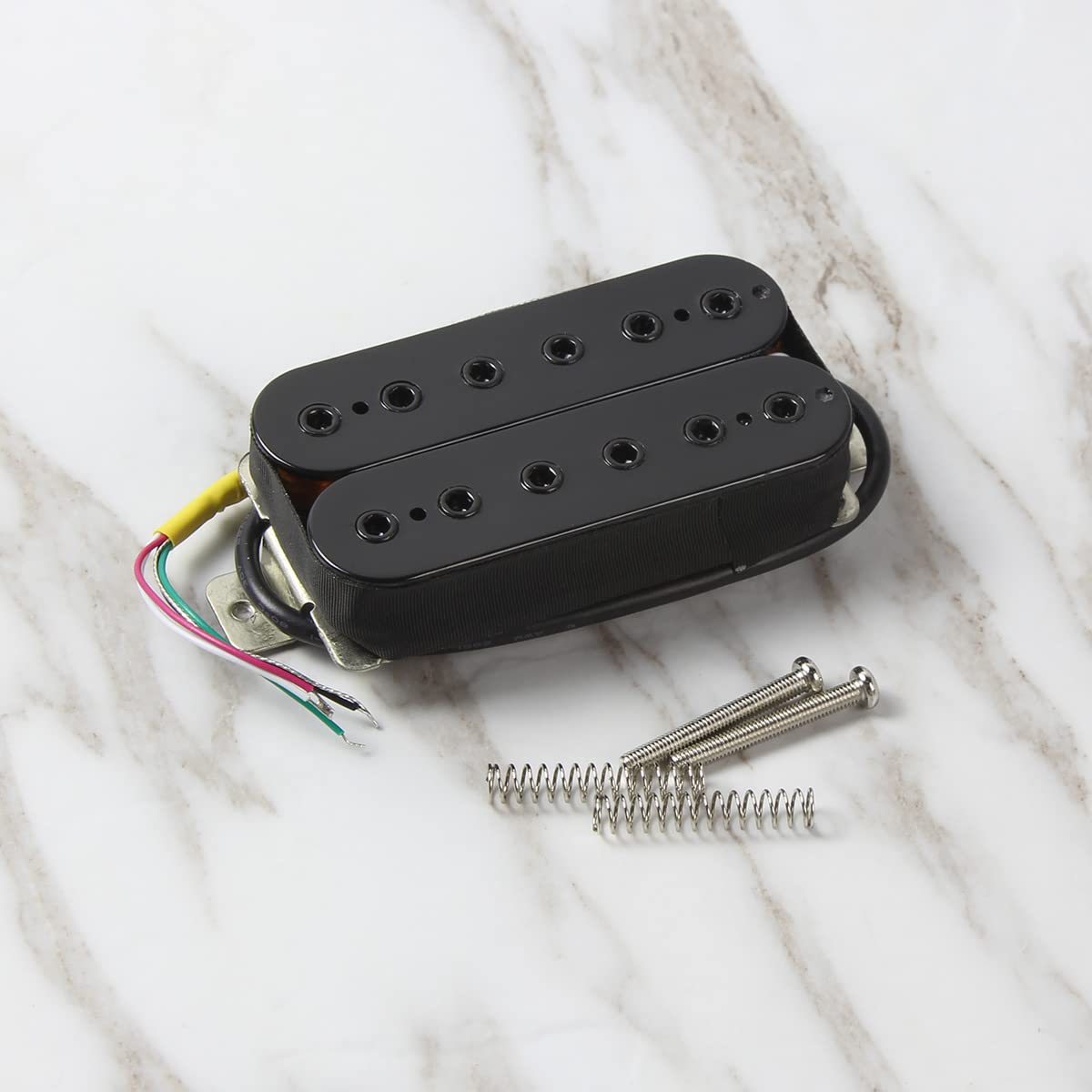 Fleor Alnico 5 Bridge Pickup Double Coil Humbucker Pickups High Output 14-15K, Black