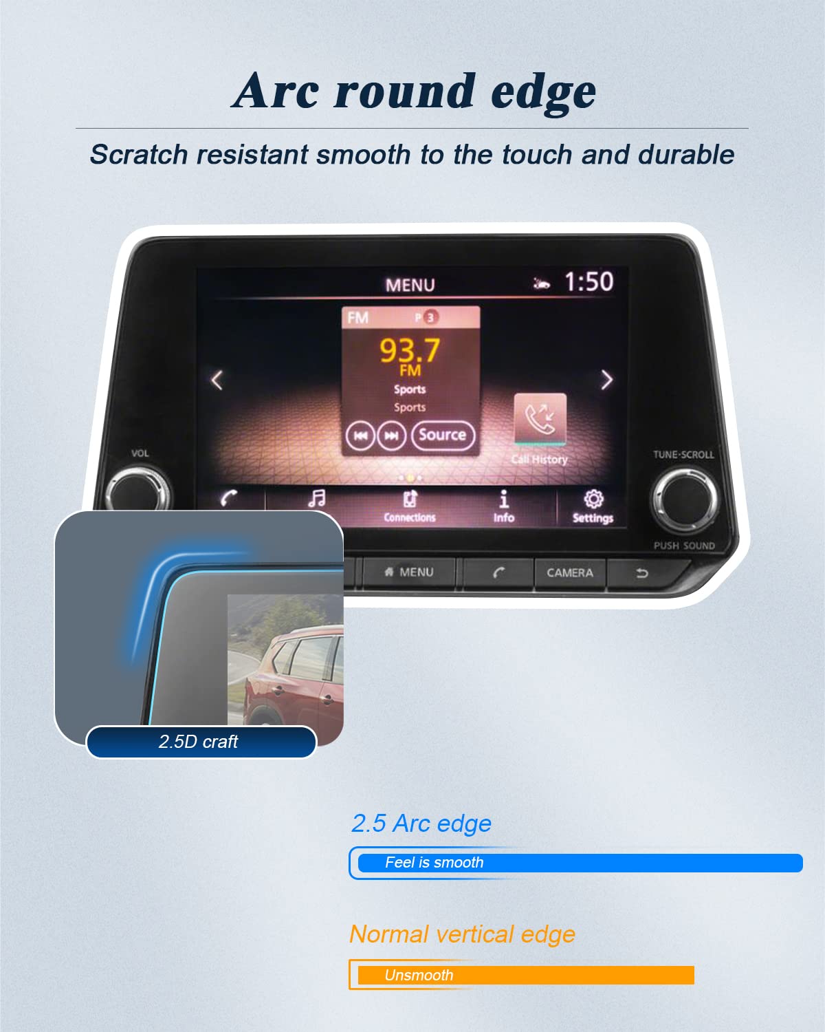 Bibibo 2024 2025 Rogue Screen Protector For 2021 2024 2025 Nissan Rogue (S/Sv/Sl) 8'' Display Touchscreen Nissan Rogue 2023 2024