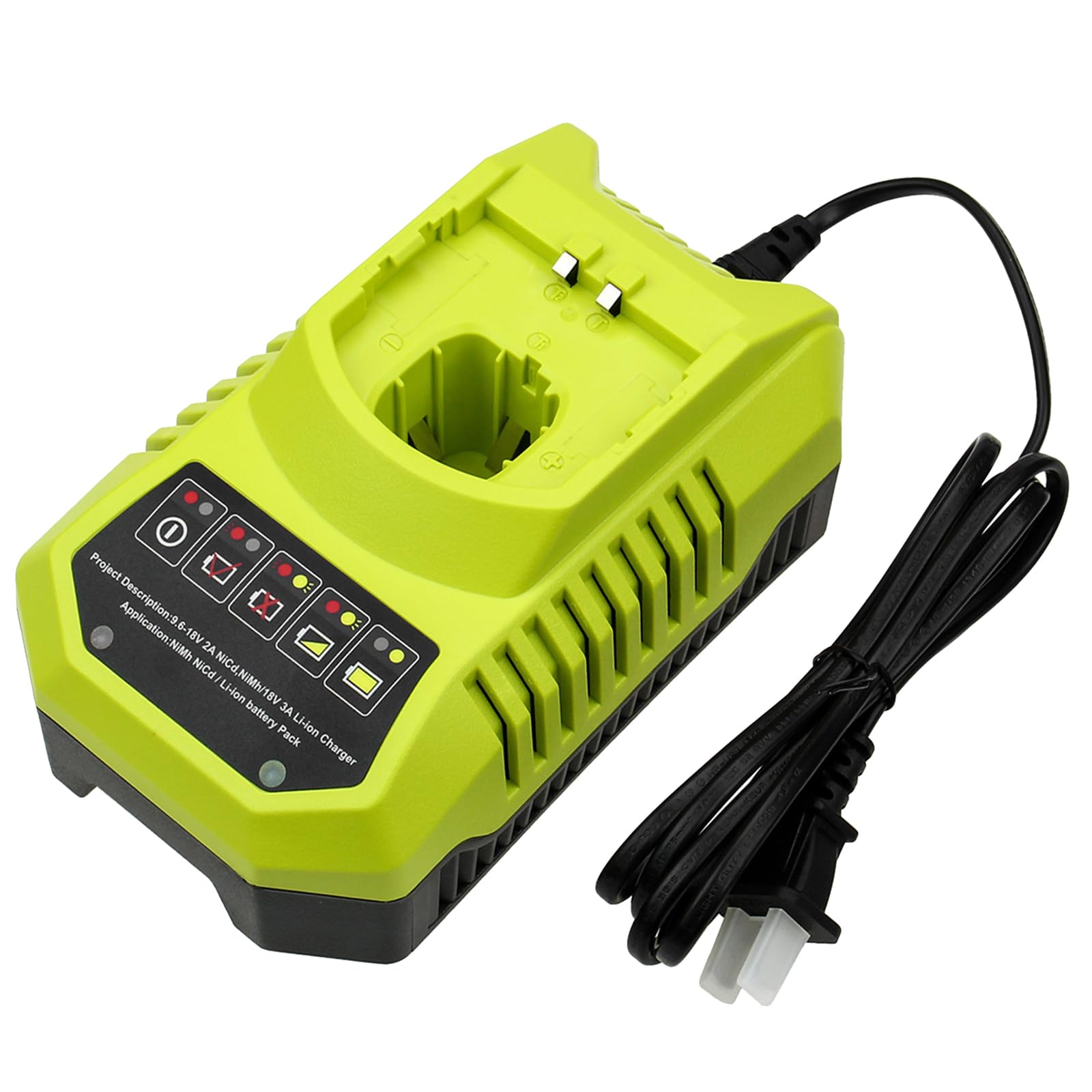 P117 Rapid Charger Replacement for Ryobi 18Volt Charger Compatible with Ryobi 9.6V-18V Battery P102 P108 P189 P197 P103 P105 P10