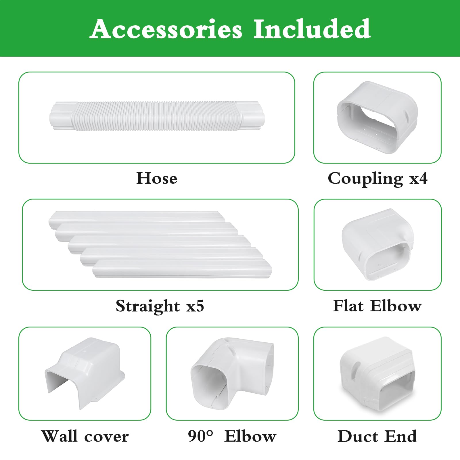 Mooitek 3'' 10Ft Pvc Line Set Cover Kit For Ductless Mini Split Air Conditioners, Decorative Pvc Slim Line Cover For Central Ac