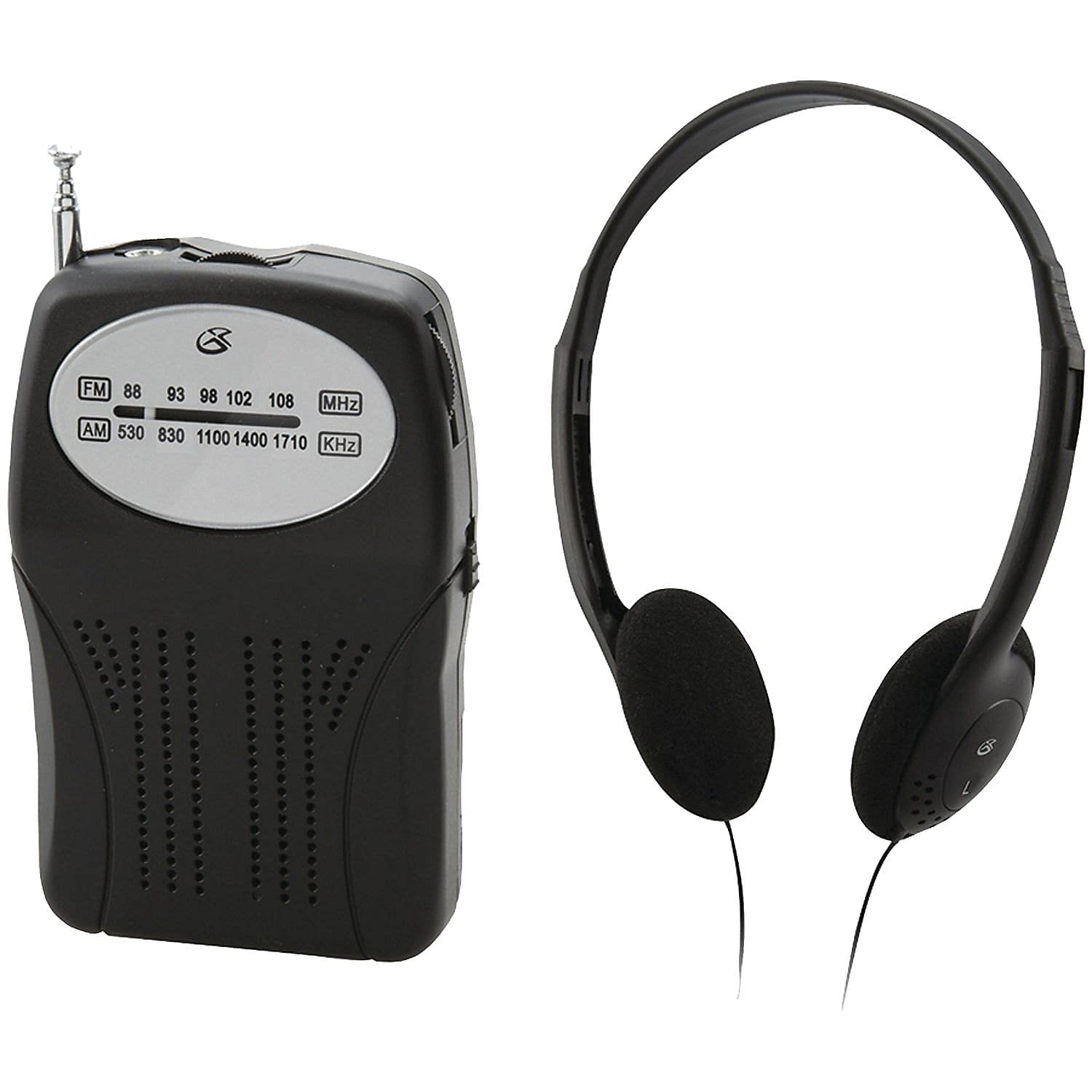 Gpx Portable Am/Fm Radio, Black (R116B)