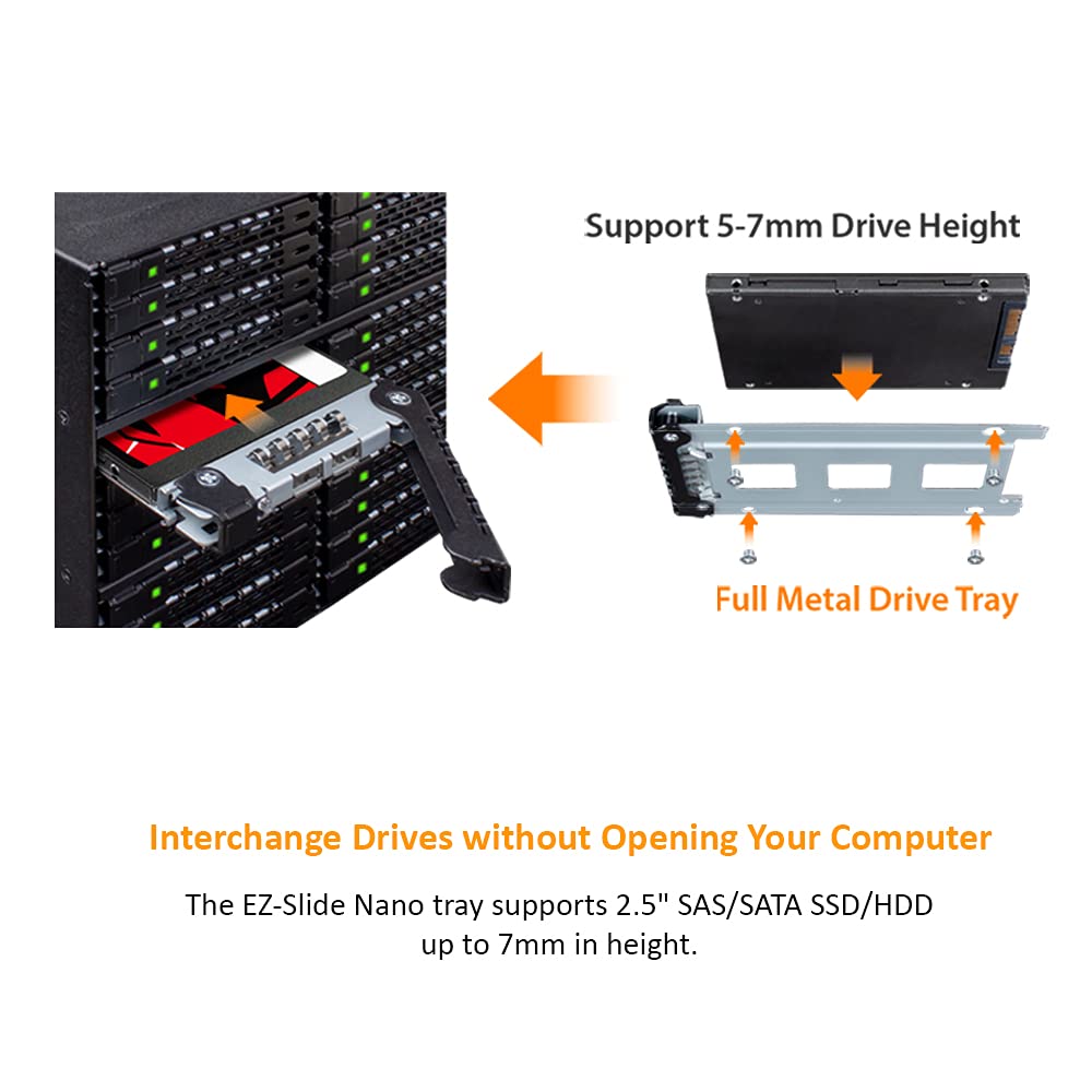 Icy Dock Rugged 24 X 2.5 Sas/Sata Hdd/Ssd Mobile Rack Enclosure For 3 X 5.25 Bay (6 X Mini-Sas Hd) | Tougharmor Mb924Ip-B