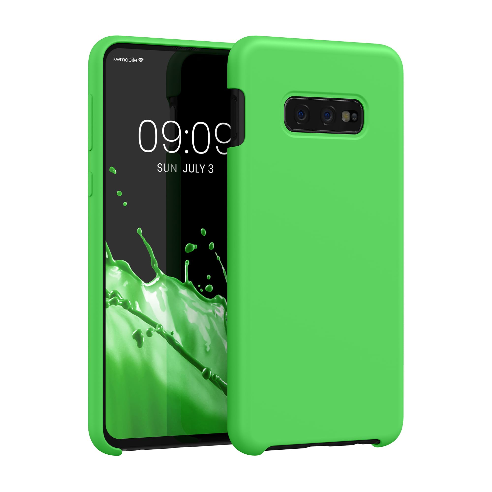 kwmobile Case Compatible with Samsung Galaxy S10e Case - TPU Silicone Phone Cover with Soft Finish - Lime Green