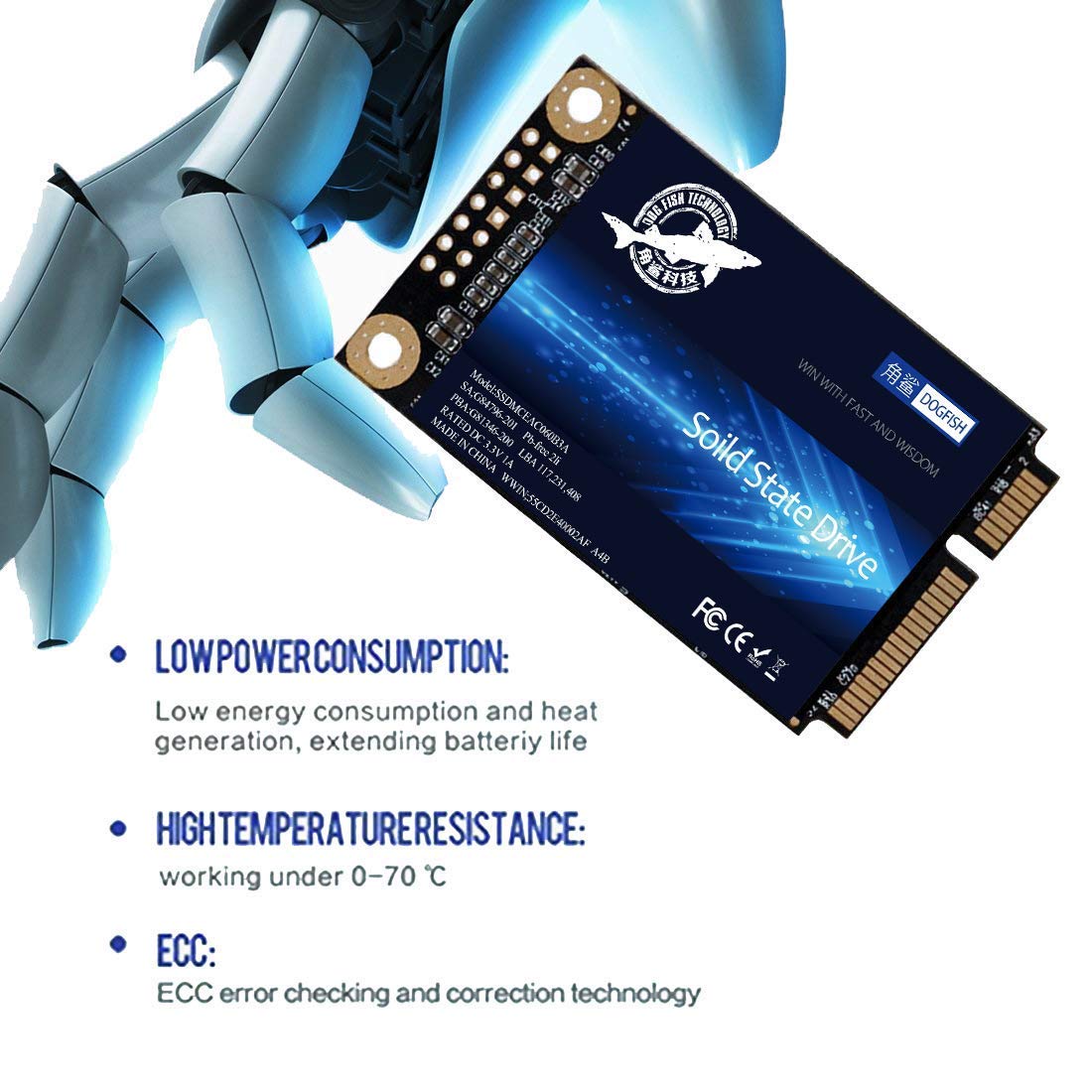 Ssd Msata 60Gb Dogfish Internal Solid State Drive High Performance Hard Drive For Desktop Laptop Sata Iii 6Gb/S Includes Ssd 32G