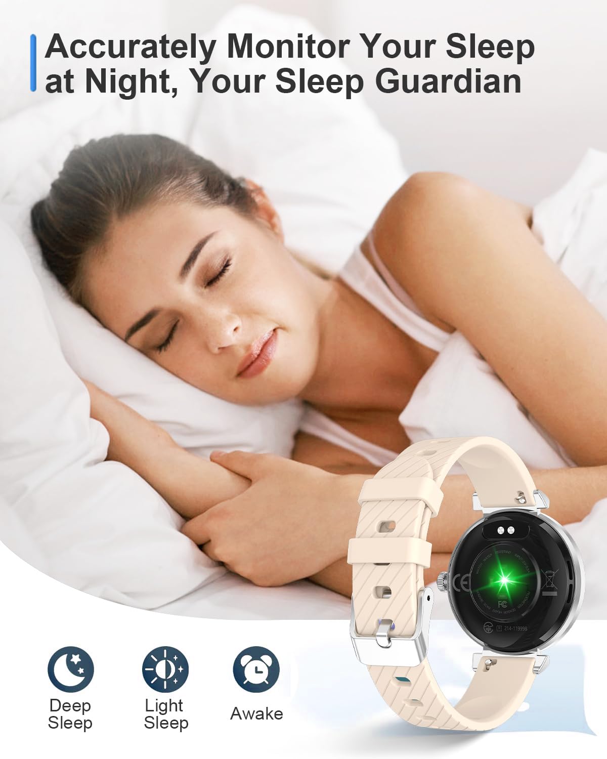 Smart Watch (Answer/Make Calls), 1.19 '' Smart Watches For Women 110+ Sports Modes Fitness Tracker With Blood Pressure/Heart Rat