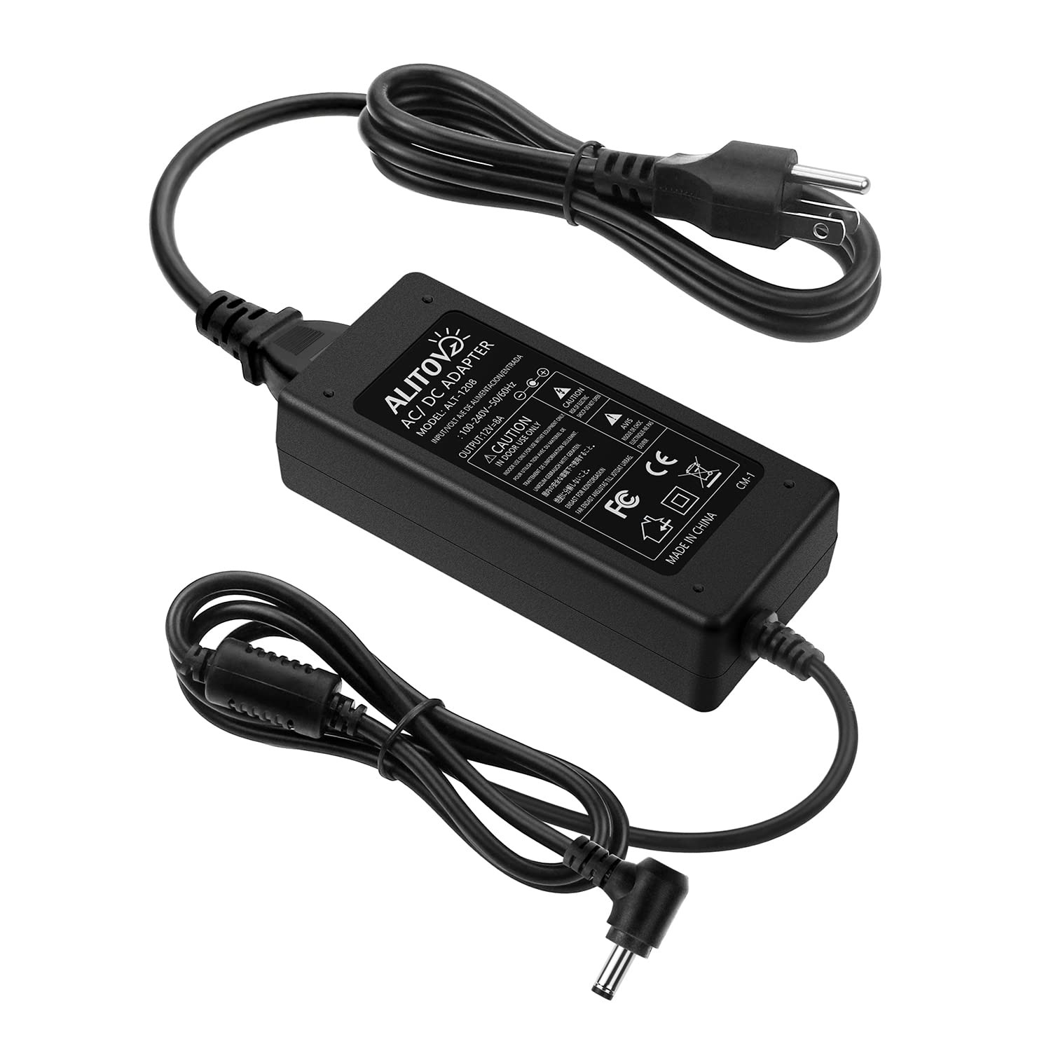 Alitove Dc 12Volt Power Supply 8A Ac Adapter 100 240V 50 60Hz 12V 8 Amp Transformer Converter Led Driver With 5.5X2.5Mm Barrel F