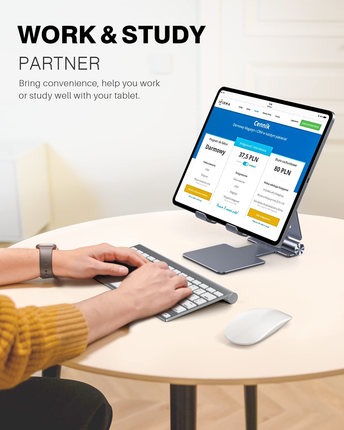 Anozer Tablet Stand,Adjustable Tablet Holder For Desk,Foldable Aluminium For Ipad Stand Dock Holder For Ipad Air 5/4/Mini 6/Mini