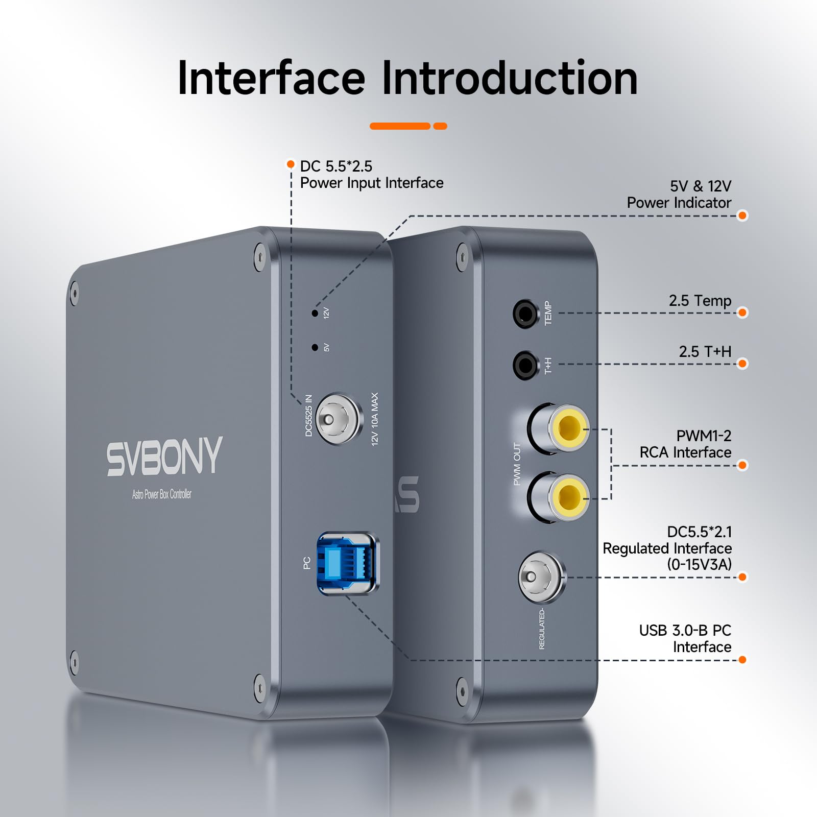 Svbony Sv241 Pro Astronomical Telescope Power Management Box, Telescope Power Hub, Remote Control For Astronomy Equipment, Durab