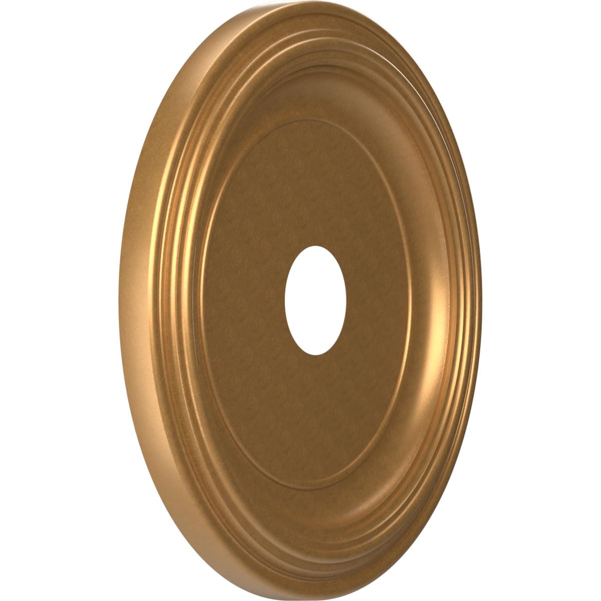 19Od X 3 1/2Id X 1 1/2P Traditional Thermoformed Pvc Ceiling Medallion (Fits Canopies Up To 11 1/2), Bright Coat Gold