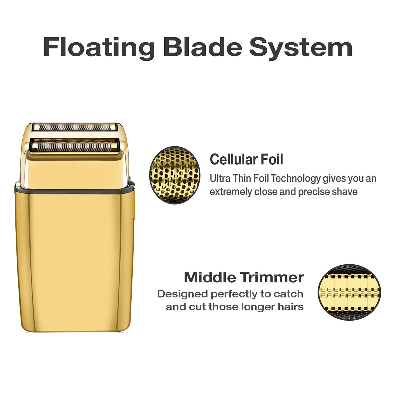 2 Pack Replacement Foil And Cutters Compatible With Babylisspro Double Foil Shaver, Replacement Foil Compatible With Babylisspro