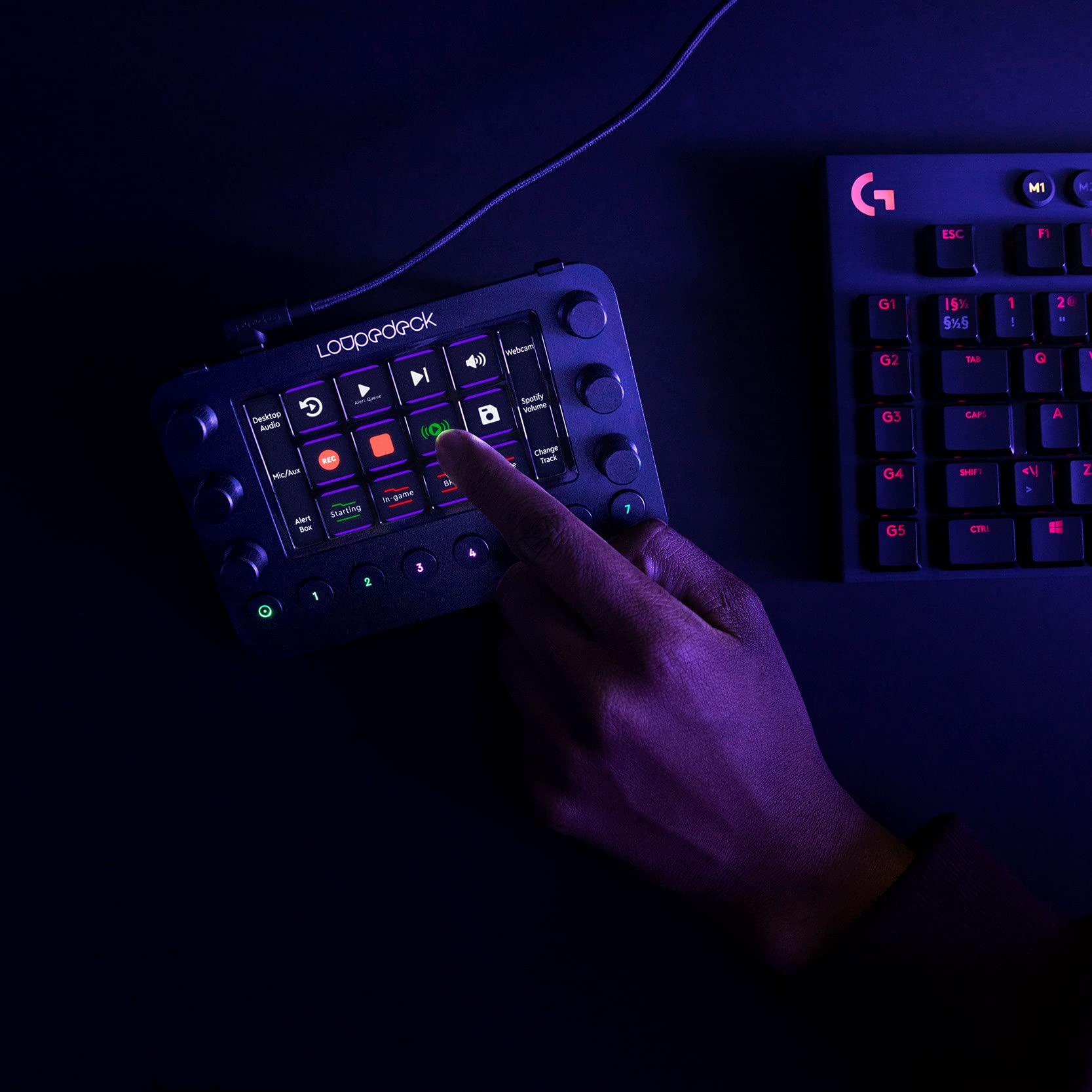 Loupedeck Live - The Custom Console For Live Streaming, Photo And Video Editing With Customizable Buttons, Dials And Led Touchsc