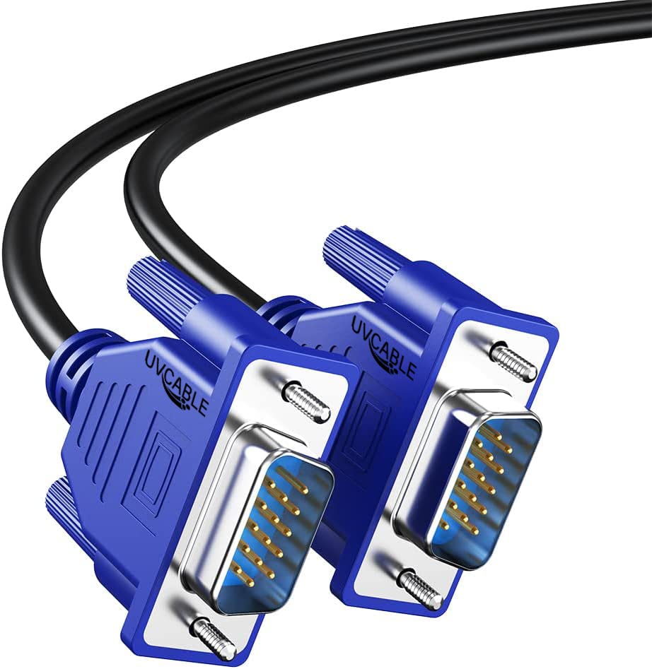 Vga To Vga Monitor Cable 5 Feet Male To Male Cord 1080P Full Hd High Resolution For Tv Computer Projector Blue