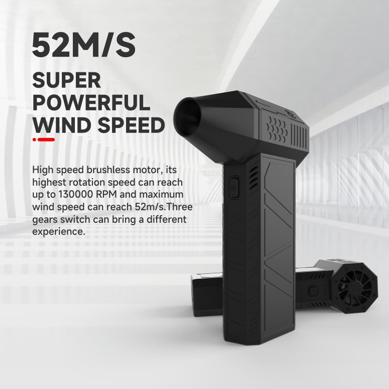 Electric Air Turbo Fan, Mini Turbo Jet Fan, 130000Rpm Handheld Brushless Motor Air Blower Cordless Air Dusters Keyboard Cleaner