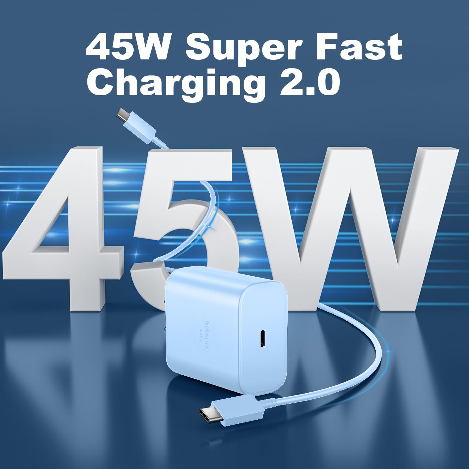 Super Fast Charger Usb C, 45W Samsung Charger Fast Charging Cable Block For Samsung Galaxy S24 Ultra/S24/S24+/S23 Ultra/S23/S22