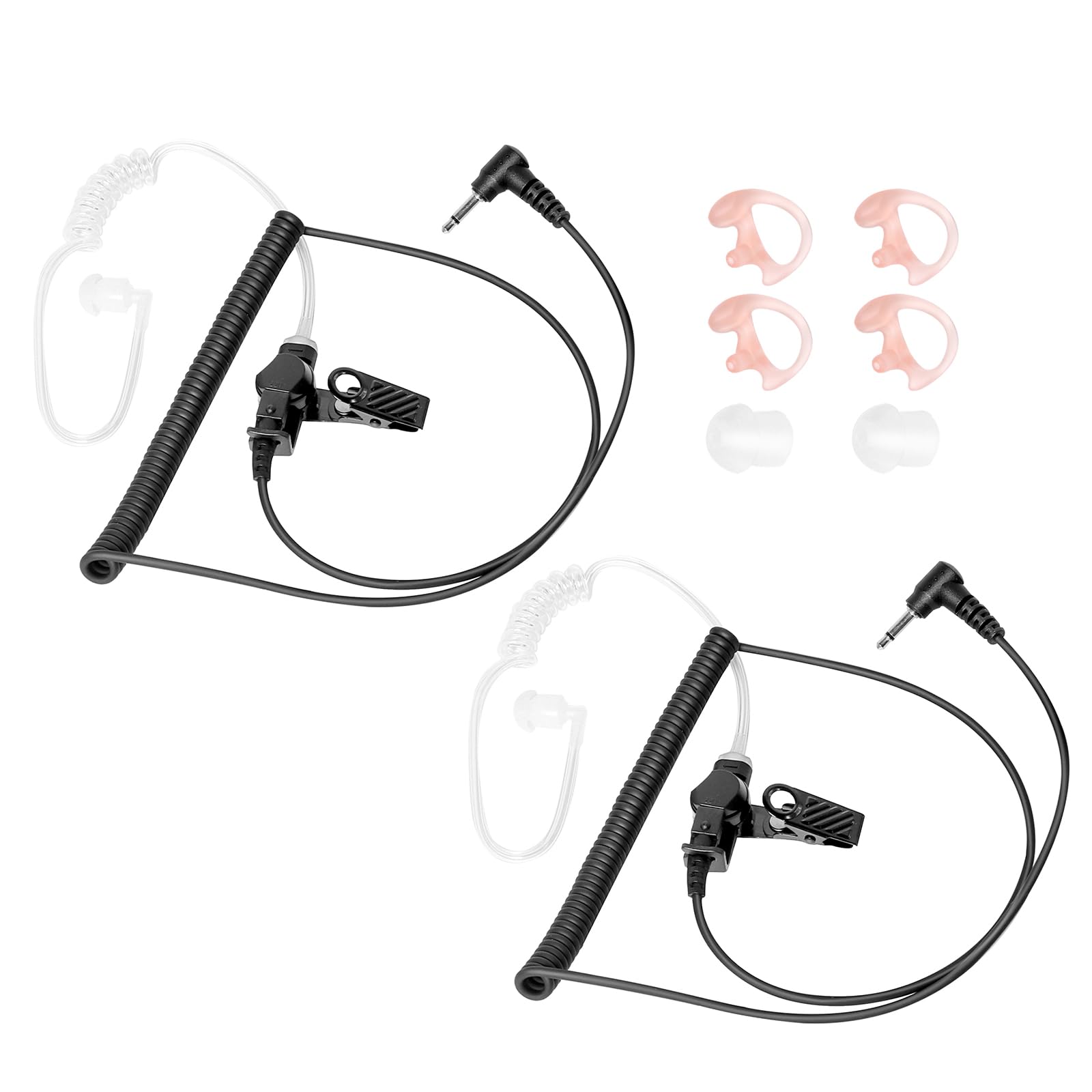 3.5Mm Listen Only Earpiece For Speaker Mic Of Motorola Btech Qhm22 Kenwood Commountain Baofeng Etc, For Police Security And Law