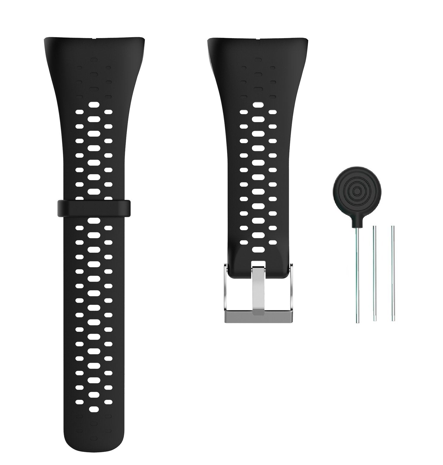Weinisite Watch Band For Polar M400/Polar M430 Watch Band,Replacement Soft Silicone Band For M400/Polar M430 Sport Watch (Black)