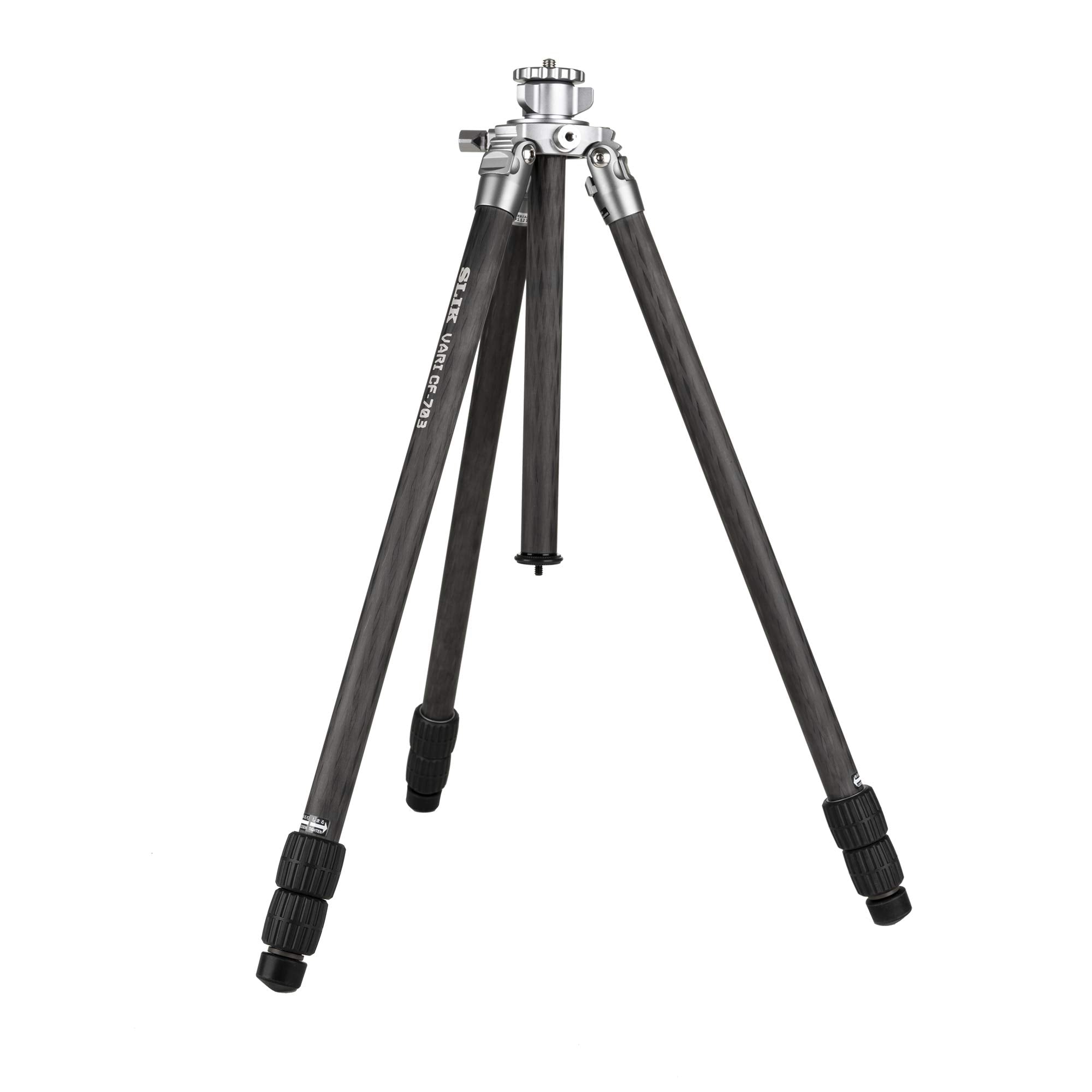 SLIK Pro VARI CF-703 Carbon Fiber Tripod Kit - 3-Section, Grey, Model 615-928