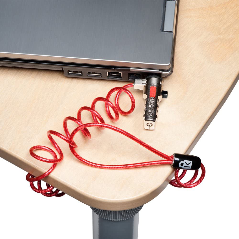 Kensington Portable Combination Cable Lock For Laptops And Other Devices   Red (K64671Am)