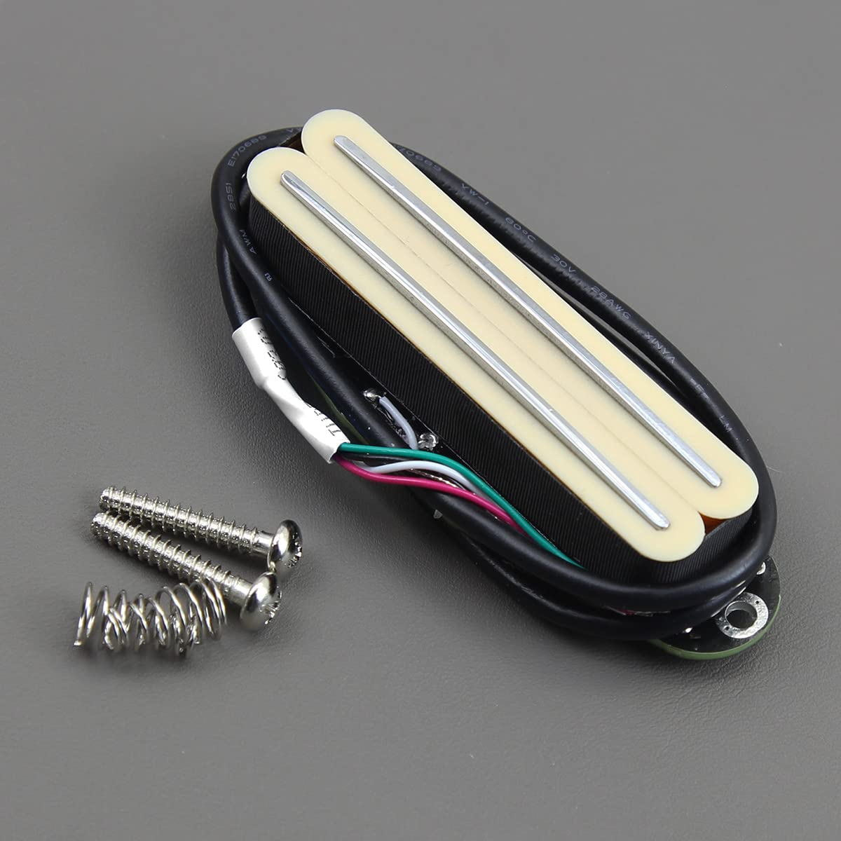 Fleor Dual Hot Rail Humbucker Single-Coil-Sized Guitar Humbucker Pickup(6-7K), Cream