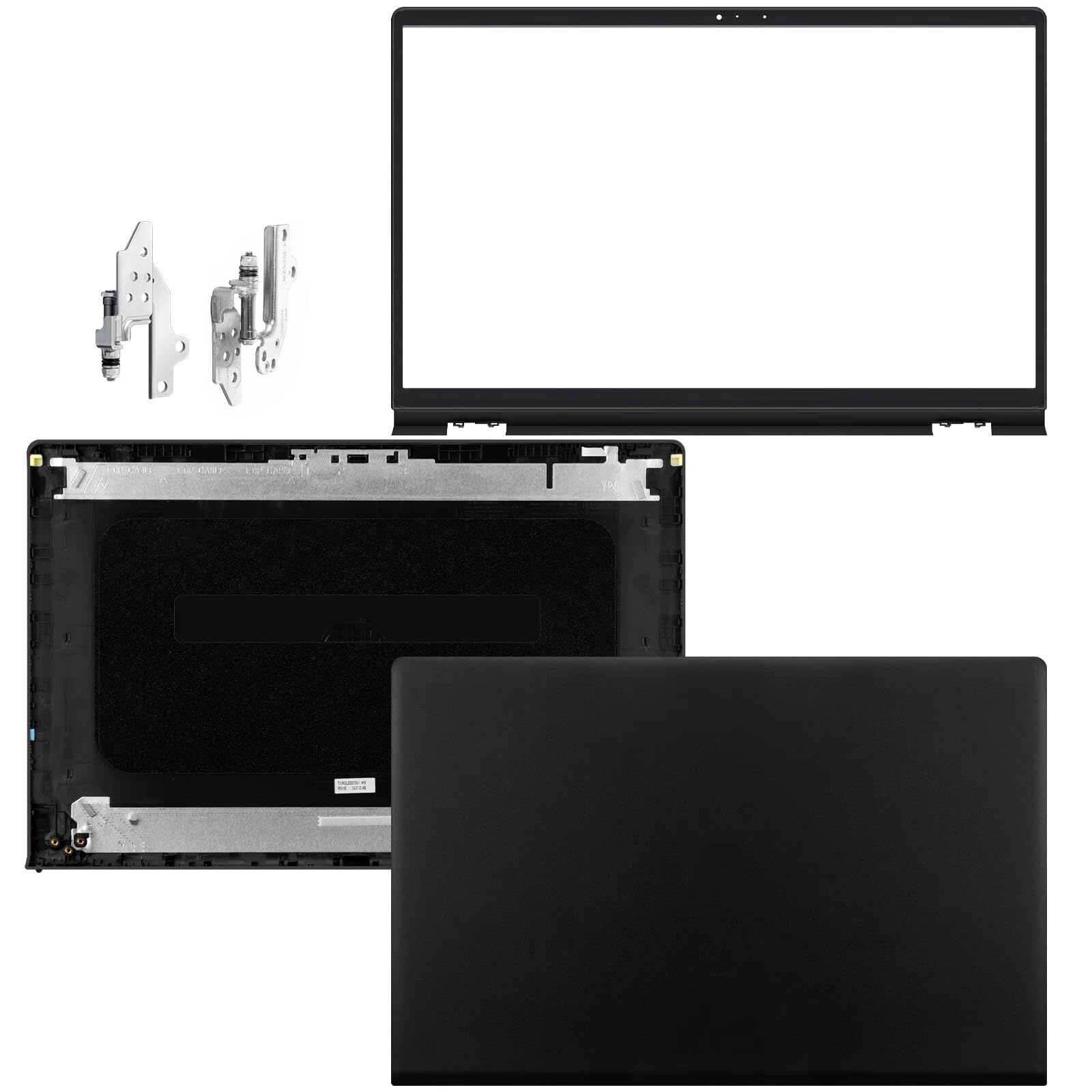 Konohan 4 Pack Replacement LCD Back Laptop Computer Replacement Parts Cover Top Case Lid Front Bezel with Hinges Compatible with