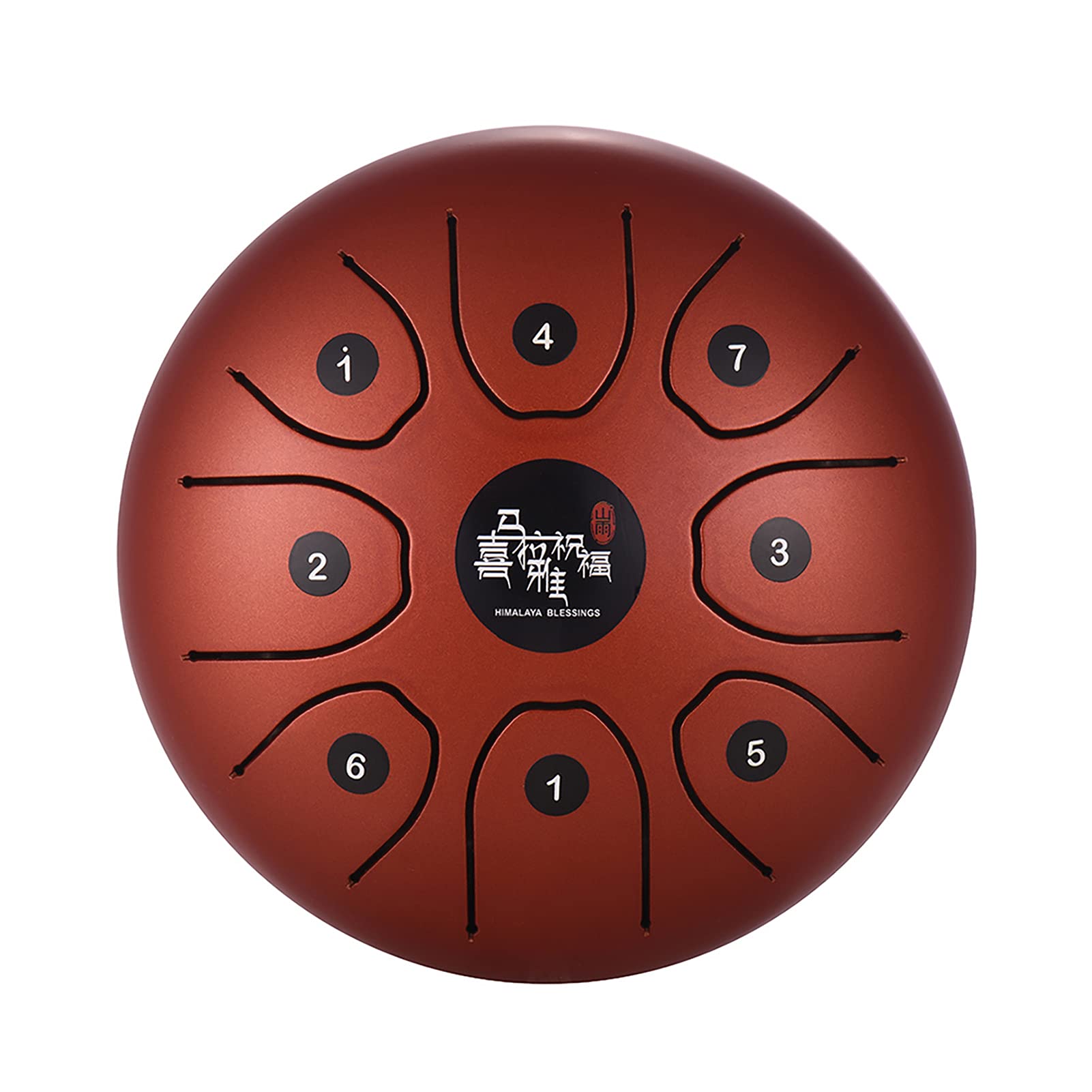 Belity 5.5 Inch Mini 8Tone Steel Tongue Drum C Key Percussion Instrument Handpan Drum with Drum Mallets Carry Bag