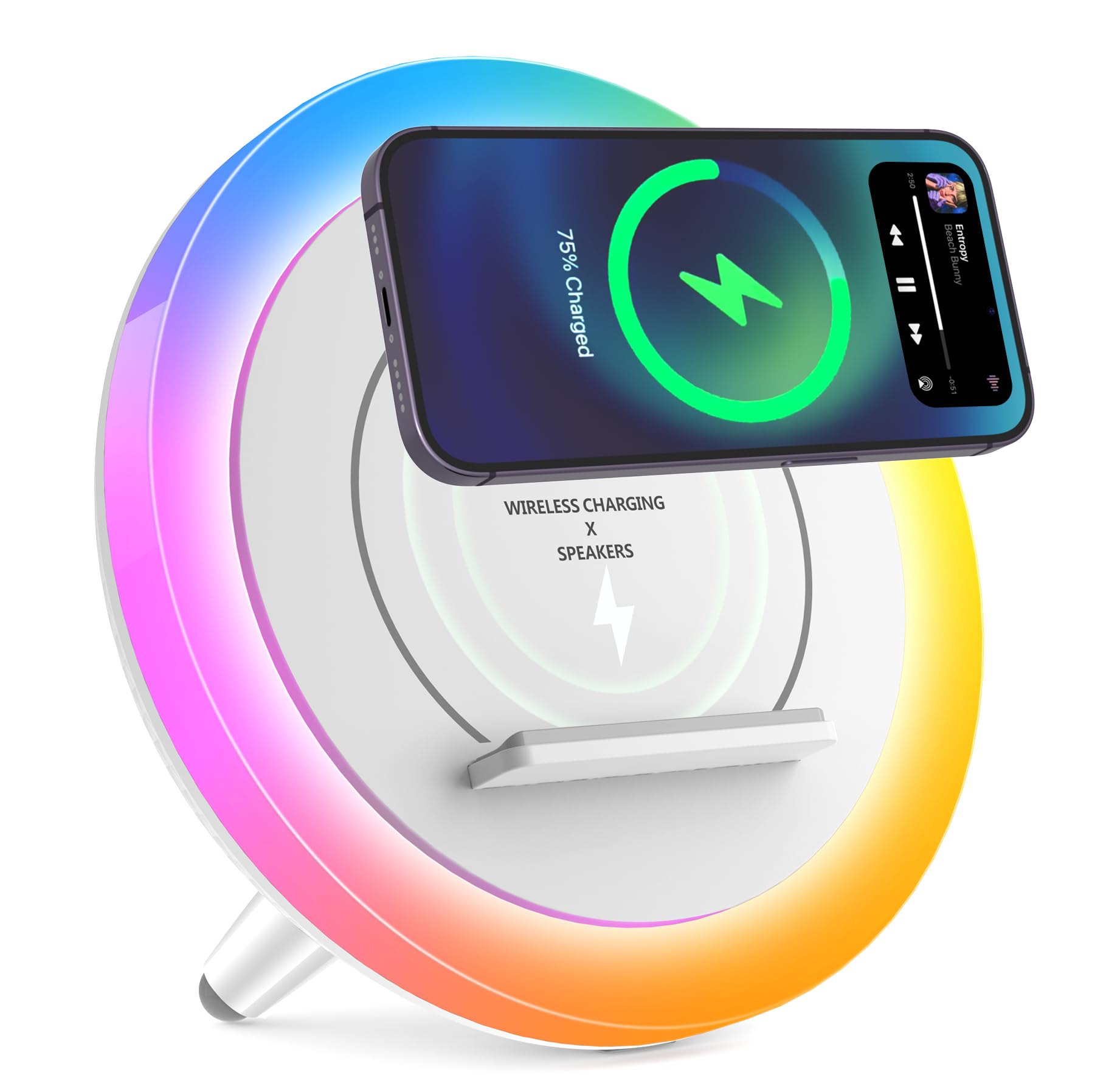 Sidvar Wireless Charging Bluetooth Speake, Modern Bedroom Speaker, Best Birthday Gift Ideas For Teenage, Unique Music Gifts, Tee
