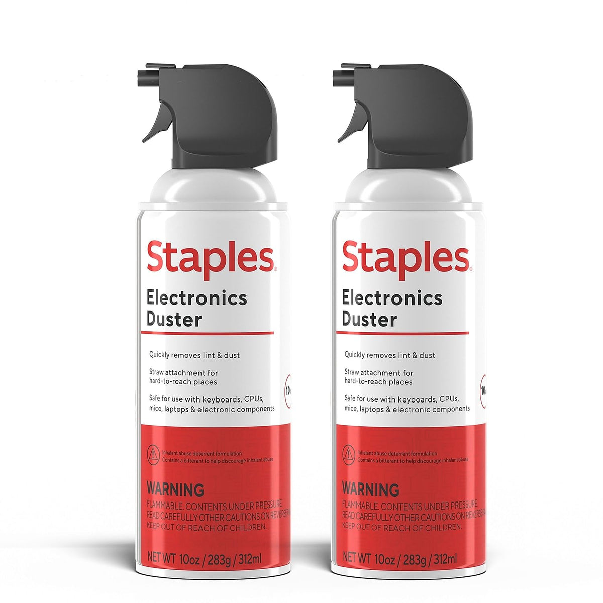 Staples Electronics Air Duster, 10 Oz., 2/Pack (Spl10Enfr-2)