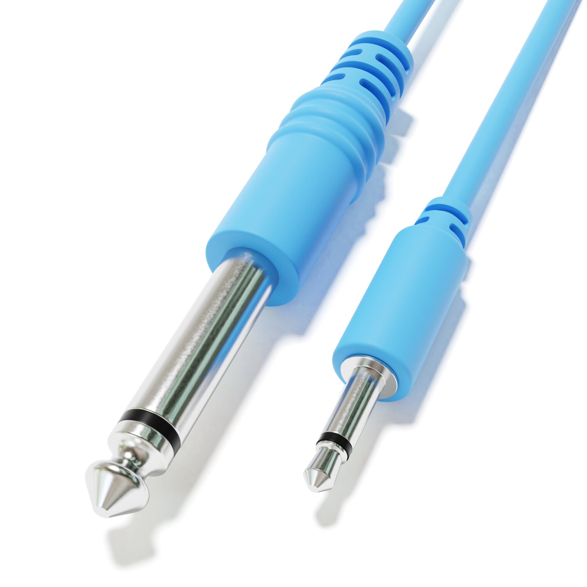 Excelvalley - Mono Patch Cables - Ts 3.5Mm 1/8 To 6.35Mm 1/4 [6A-Pack | 45 Cm - 17.72]
