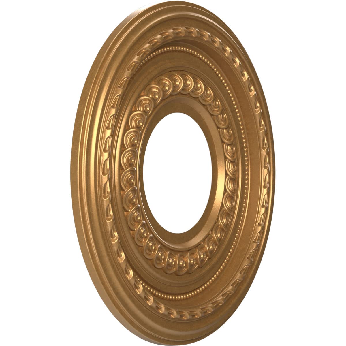 Ekena Millwork Cmp10Cobgl Cole Thermoformed Pvc Ceiling Medallion (Fits Canopies Up To 4 1/4), 10Od X 3 1/2Id X 3/4P, Bright Coa