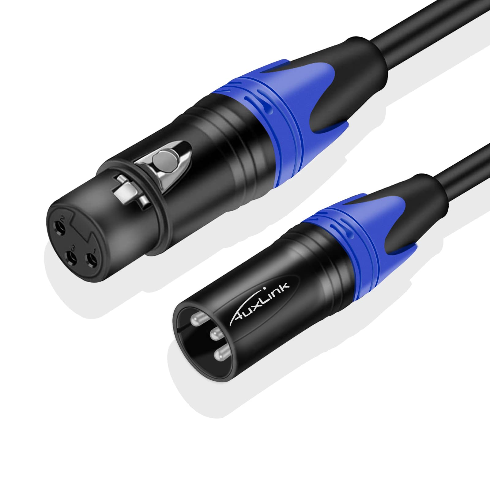 Auxlink Xlr Cable, Microphone Cables 1.5Ft, Short Xlr Male To Female Cable 3 Pin Suitable For Speaker Systems, Radio Station, St