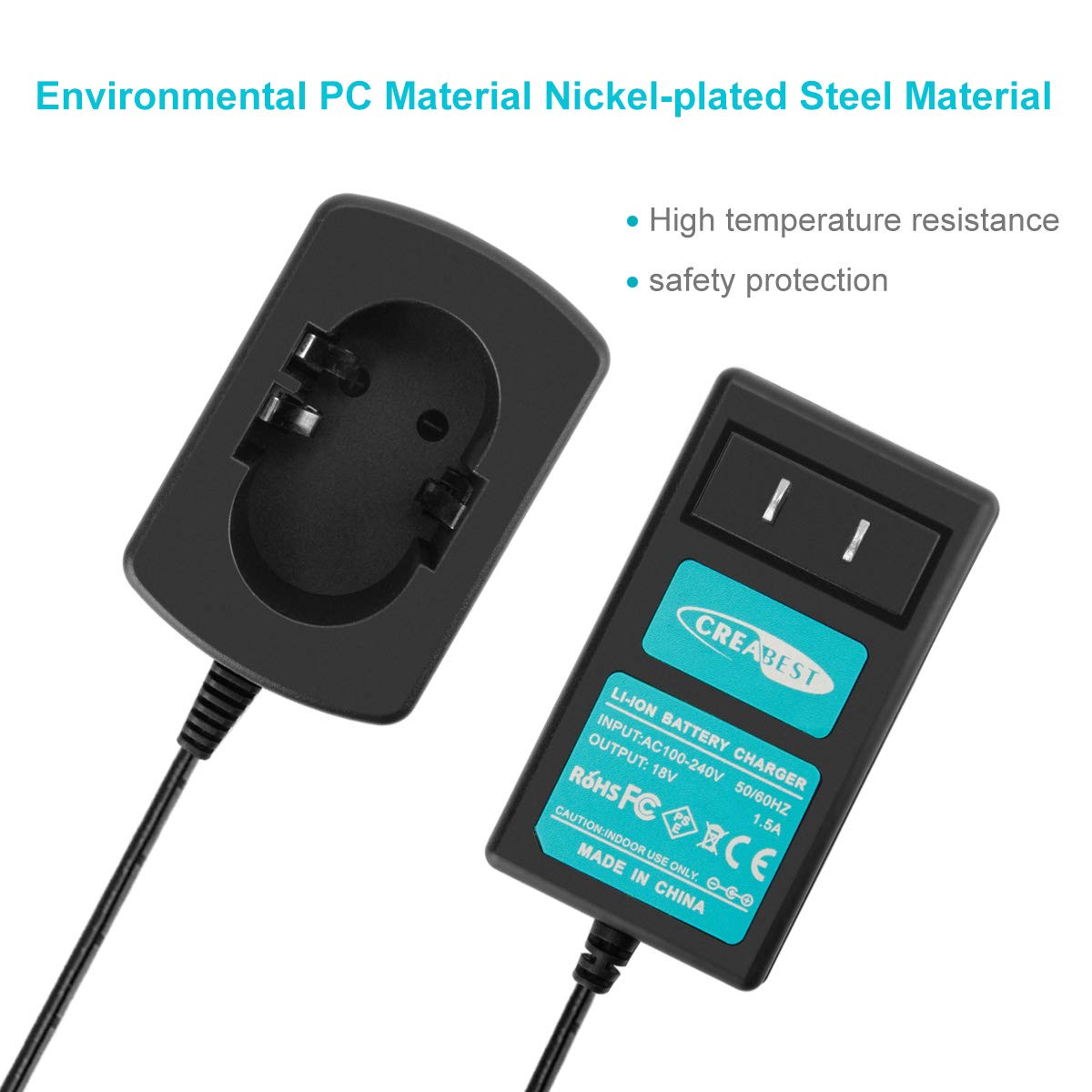 Creabest New Li Ion Battery Charger For Hitachi 18V Bcl1815 Bcl1830 Ebm1830 327730 327731 326240 326241 Lithium Battery