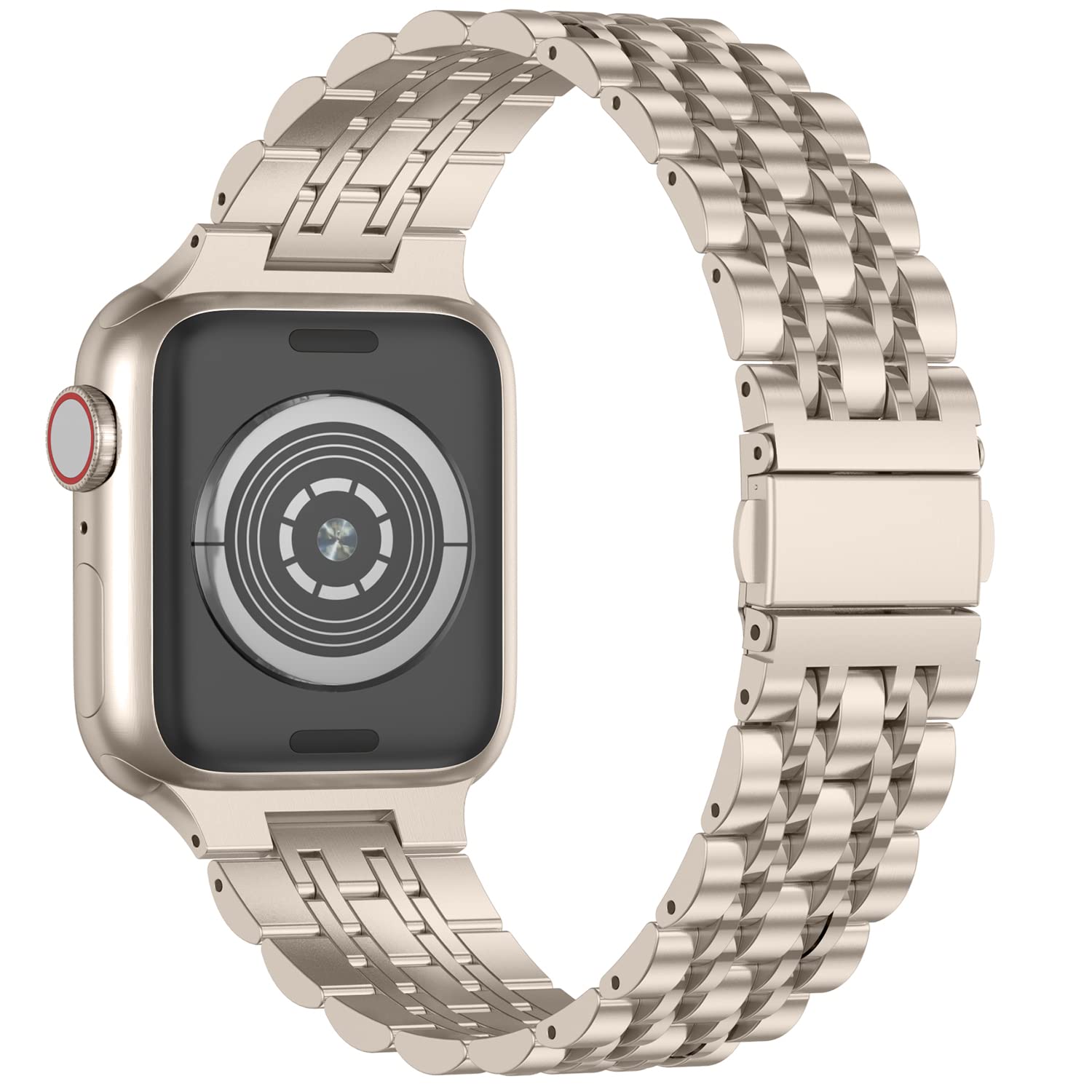 Anlinser Metal Bands Compatible With Apple Watch Band 45Mm 44Mm 42Mm For Women Men, Stainless Steel Replacement Strap Compatible