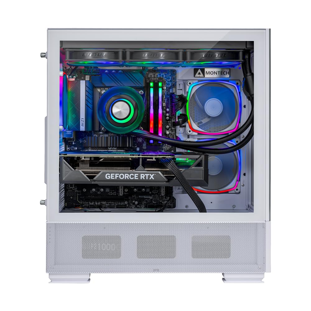 Skytech Azure Gaming Pc Desktop, Intel I7 14700F 2.1 Ghz (5.3Ghz Turbo Boost), Nvidia Rtx 4070 Super 12Gb, 1Tb Gen4 Ssd, 32Gb Dd