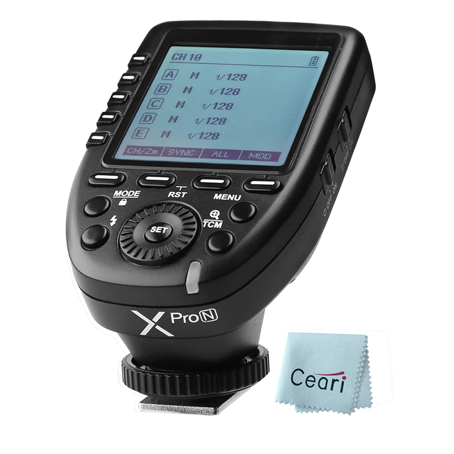 Godox Xpro N Ttl Wireless Flash Trigger For Nikon, Support 1/8000S Hss, 5 Dedicated Groups Buttons, Large Dot Matrix Lcd Display