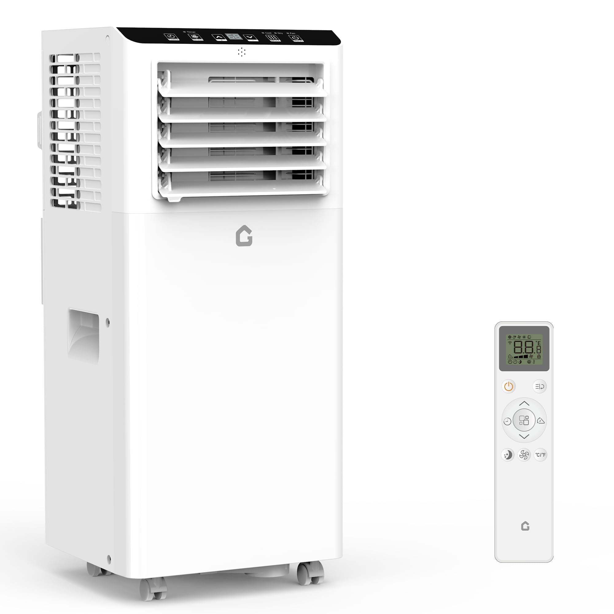 8,000 BTU Portable Air Conditioner, AC Unit with Built-in Cool, Dehumidifier & Fan Modes for Room up to 350 sq.ft, Conditioner R