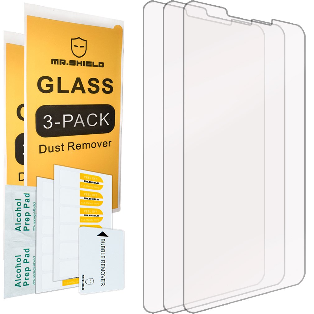 Mr.Shield [3 Pack] Designed For Zte Zmax Pro [Tempered Glass] Screen Protector [0.3Mm Ultra Thin 9H Hardness 2.5D Round Edge]