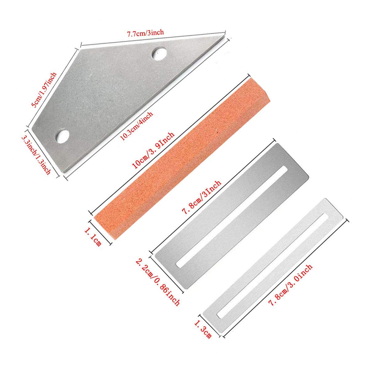 Timesetl 6 Pack Guitar Luthier Tool Kit Include Guitar Fret Crowning File, Double Headed Guitar Bass Fret Wire Rubber Hammer, St