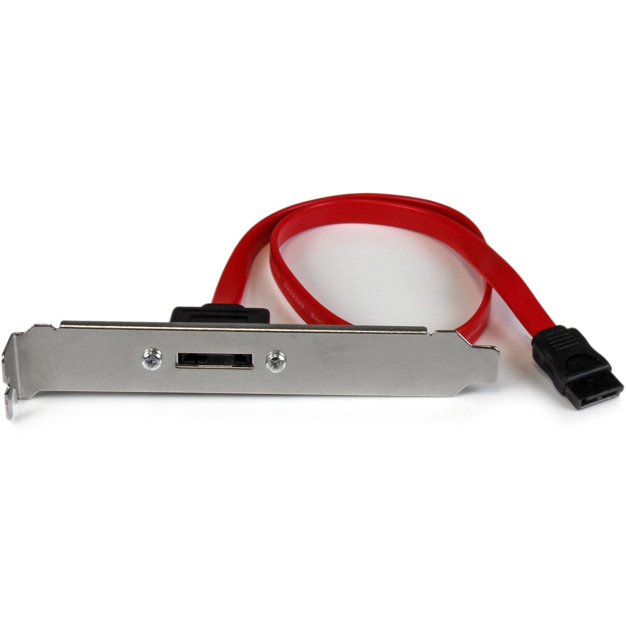 Startech.Com 18In 1 Port Sata To Esata Plate Adapter   External Sata Plate   6Gbps Esata Port   Internal Sata To Esata Adapter