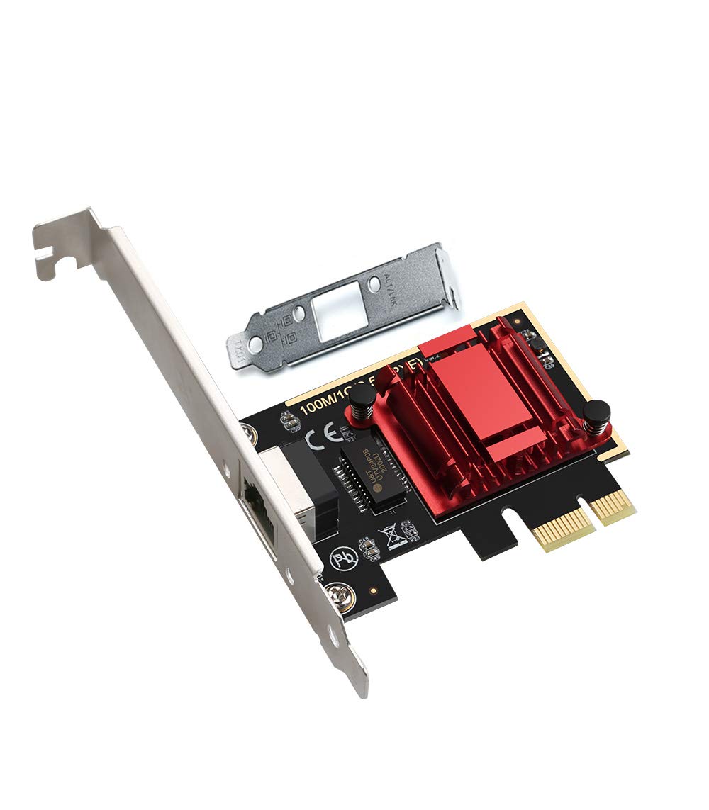 2.5Gbase T Pcie Network Adapter Rtl8125B 2500/1000/100Mbps Pci Express Gigabit Ethernet Card Rj45 Lan Controller Support Pxe For Windows/Linux/Mac With Low Profile