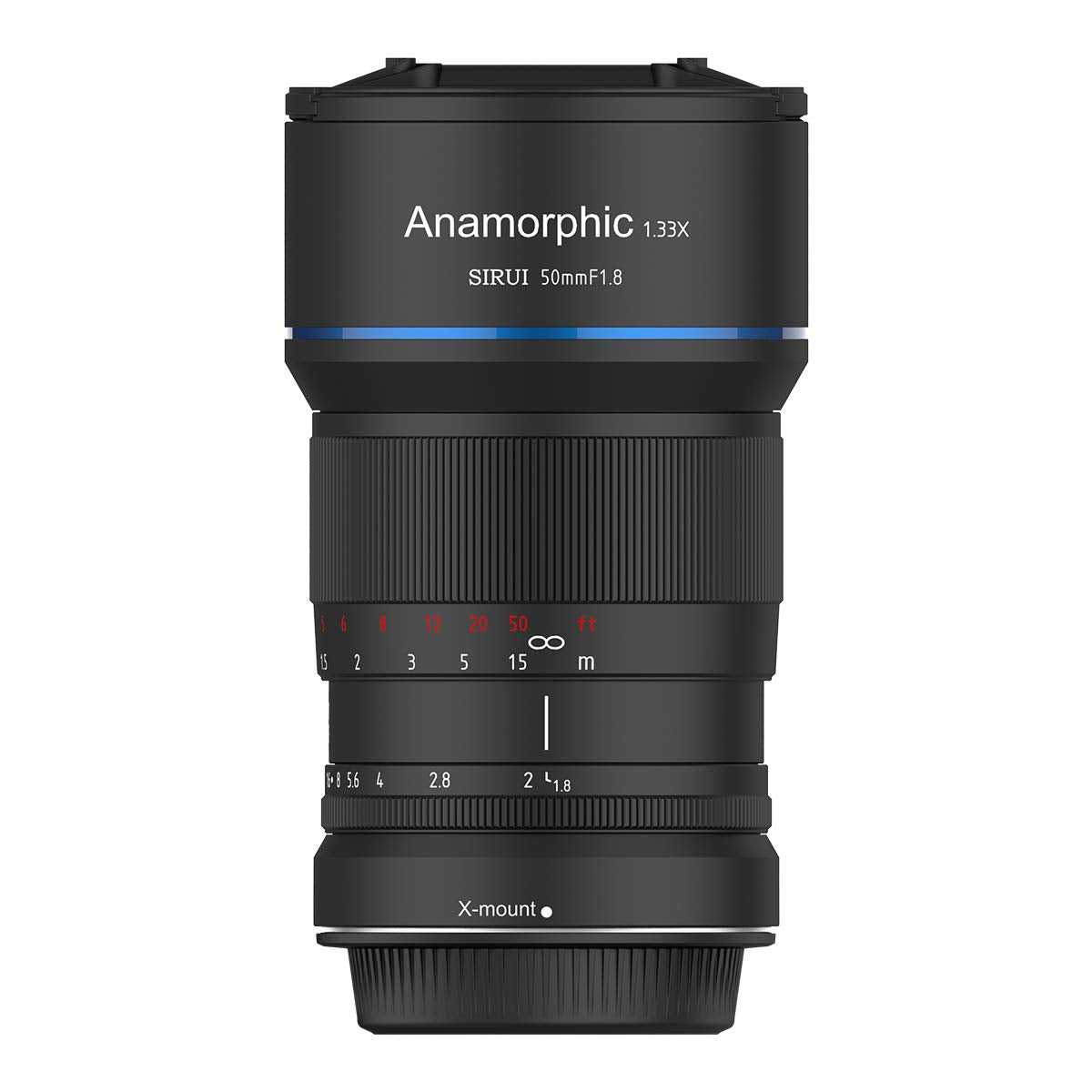 Sirui 50Mm F1.8 1.33X Aps C Anamorphic Lens For X T4, X T5, X H1, X H2/H2S, X T3, X T30, X S10 (X Mount, Blue Flare)