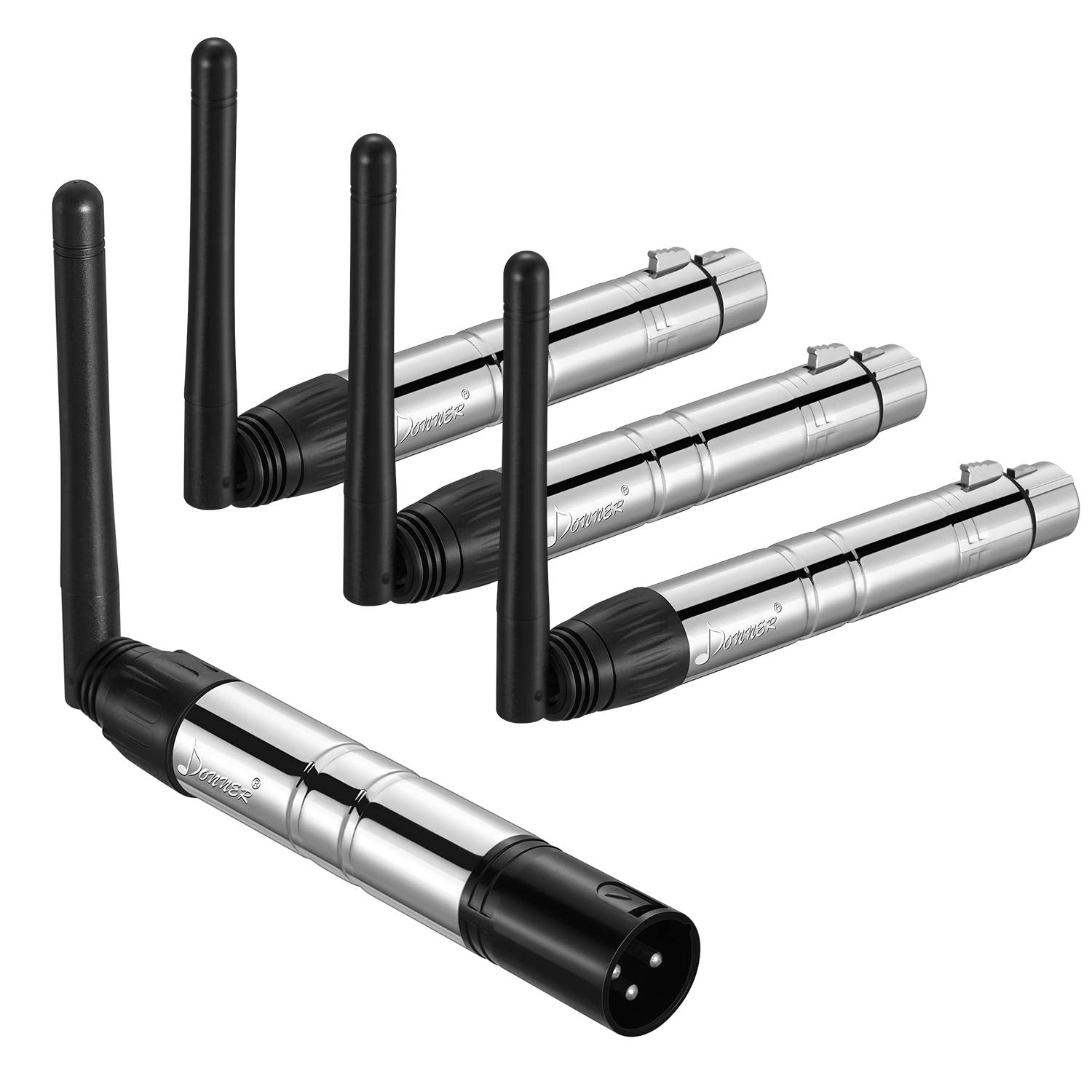 Donner Dmx512 Wireless 3 Receivers With Light Dome & 1 Transmitter Stage Lighting Control For Led Stage Disco Party Bar Lighting