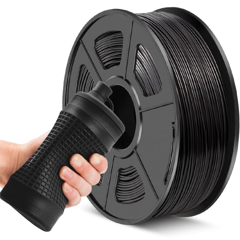 JAYO TPU Filament 1.75mm Black 1KG, Flexible 3D Printer Filament with Shore Hardness 95A, Strong Elasticity, Abrasion Resistance